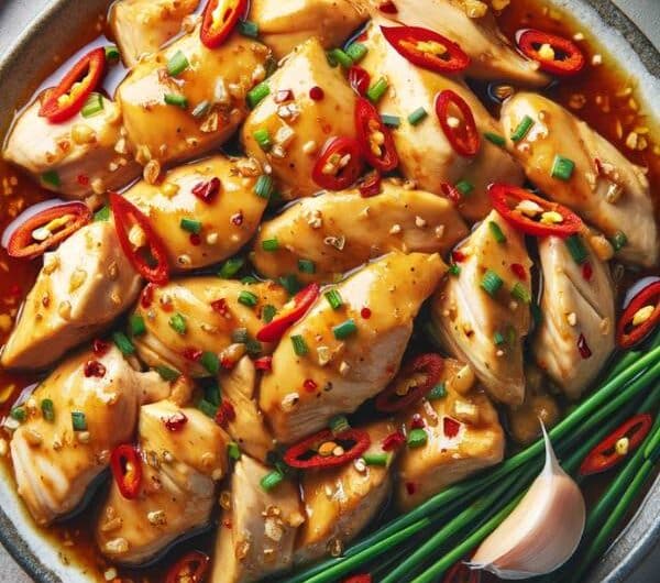 Chicken with garlic and pepper
