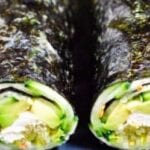 Nori roll with avocado and cucumber