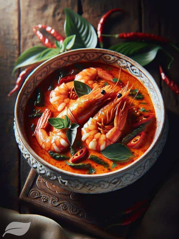 traditional Thai Red Prawn Curry