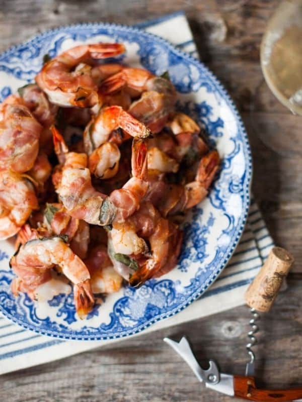 Bacon Wrapped Shrimp With Fresh Sage