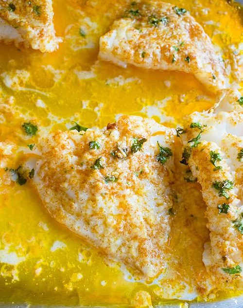 Gluten free Easter recipes Lemon Parmesan Cod with Garlic Butter