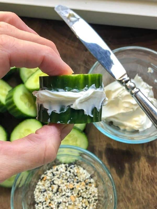 Low-Carb Everything Bagel Cucumber Sandwiches