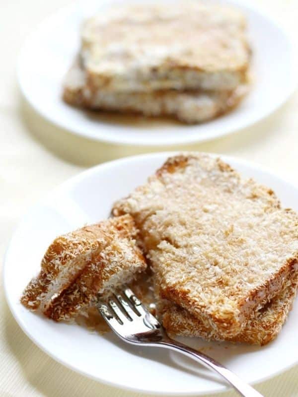 Air Fryer Toasted Coconut French Toast (Gluten-Free, Vegan)