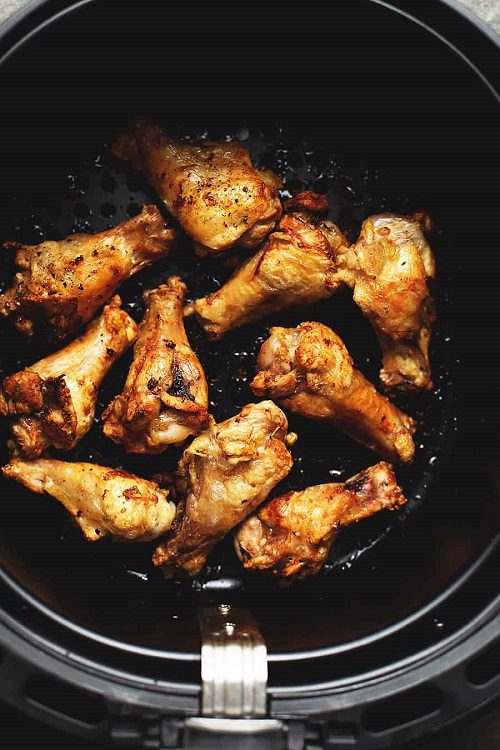 Keto Air Fryer Chicken Wings with 3 Sauces