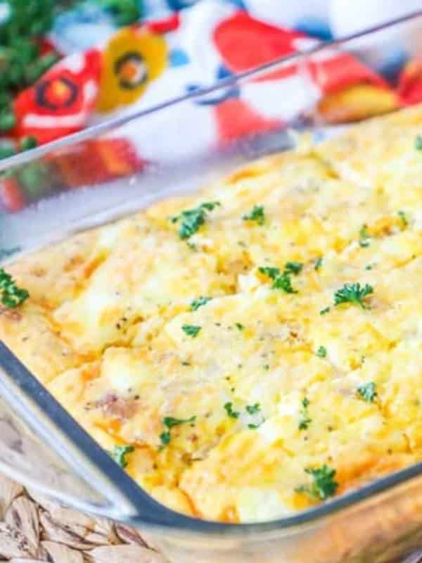 Low Carb Keto Ham and Cheese Breakfast Casserole