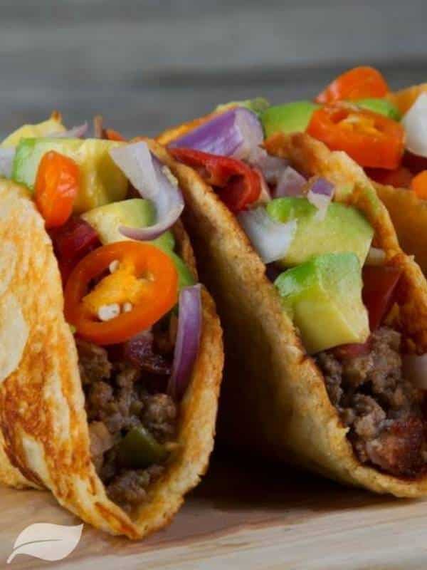 Mexican Tacos with Cheese Shells