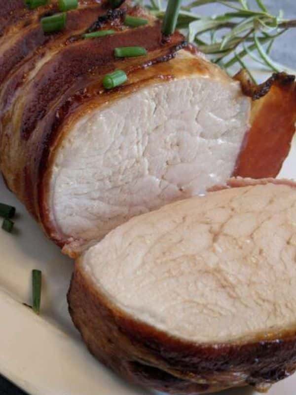 Mouth Watering Bacon Wrapped Pork Loin Air Fryer