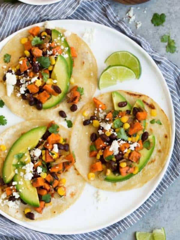 Sweet Potato and Black Bean Tacos (with Honey and Lime)