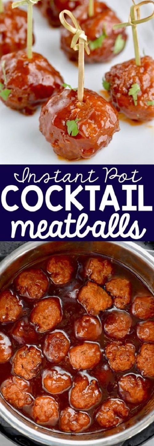 Honey BBQ Instant Pot Cocktail Meatballs