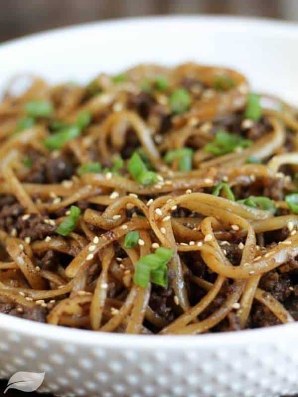 Mongolian Ground Beef Noodles Recipe