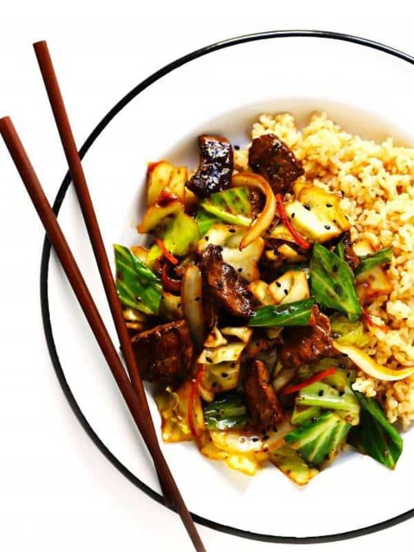 Sesame Beef and Cabbage Stir-Fry recipe