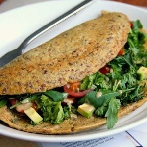 Chickpea Omelette Filled With Fresh Vegetables from the Vegan Breakfast recipe book