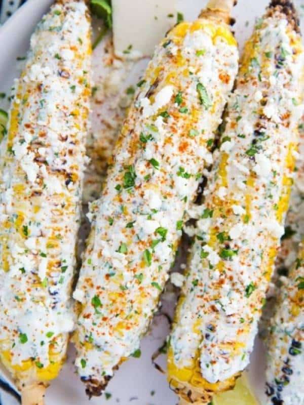 Easy Mexican Street Corn on the Cob- this street corn is super easy to make on the grill and is the perfect side dish that everyone will enjoy!