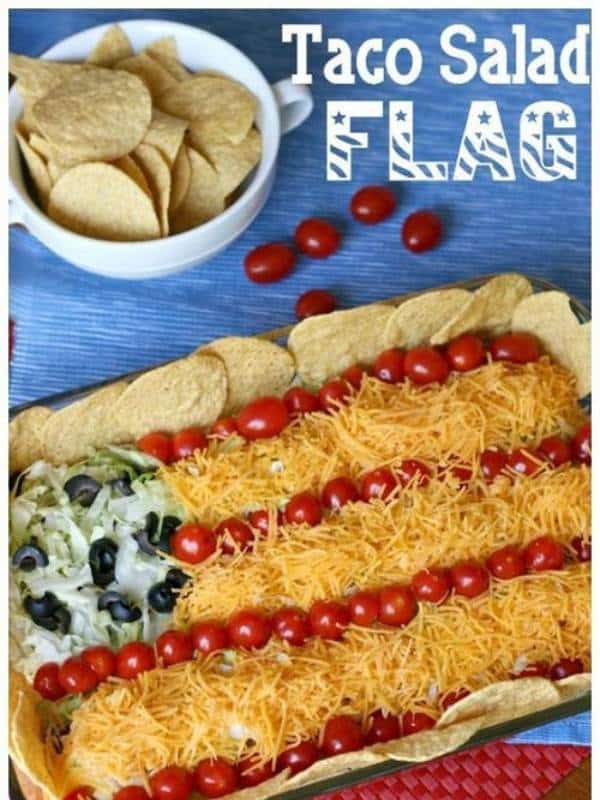 Easy Taco Salad Flag