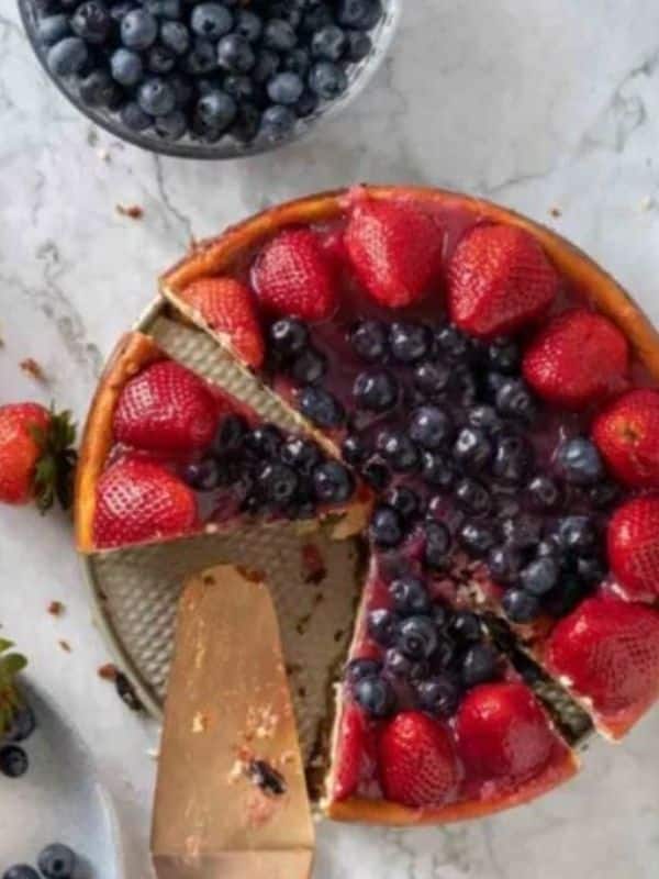 Italian Ricotta Cheesecake with Berries