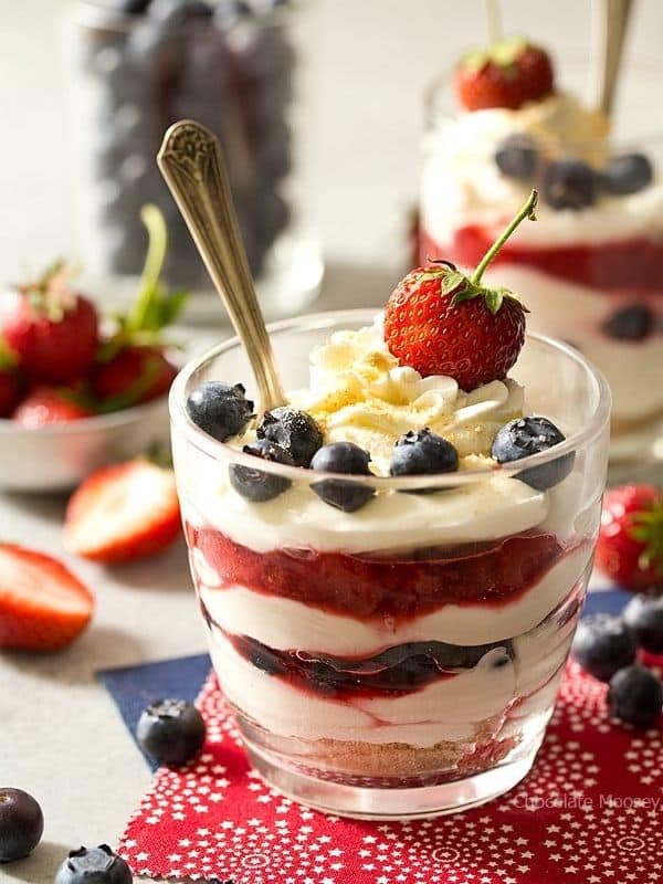 No Bake Cheesecake For Two With Fresh Berries