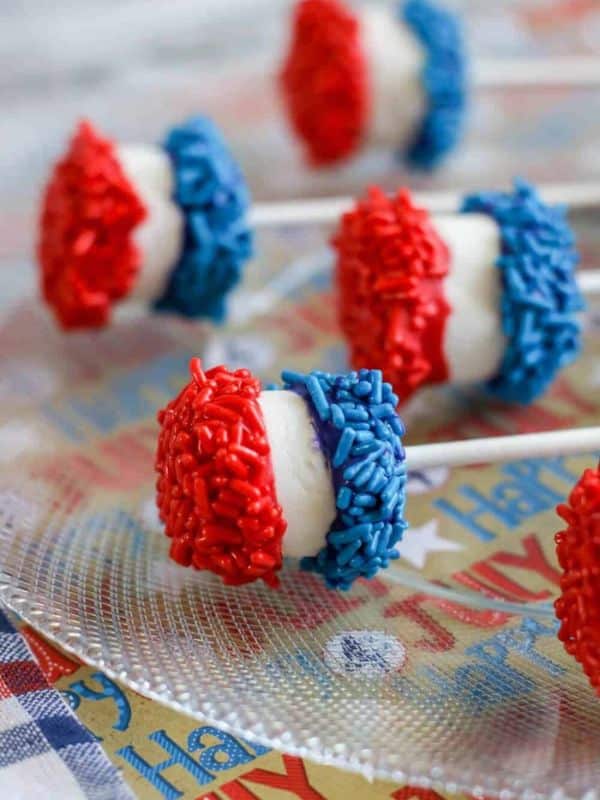 Patriotic Dipped Marshmallows