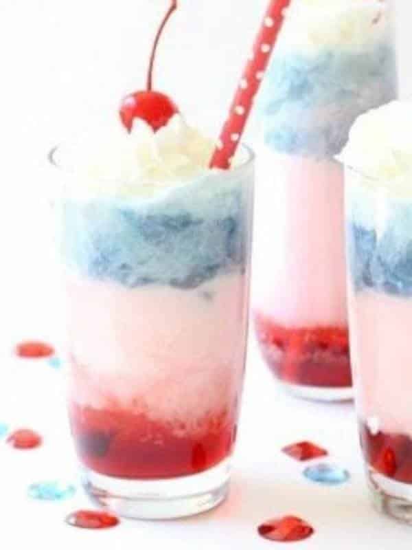 Patriotic Red, White & Blue Italian Cream Sodas