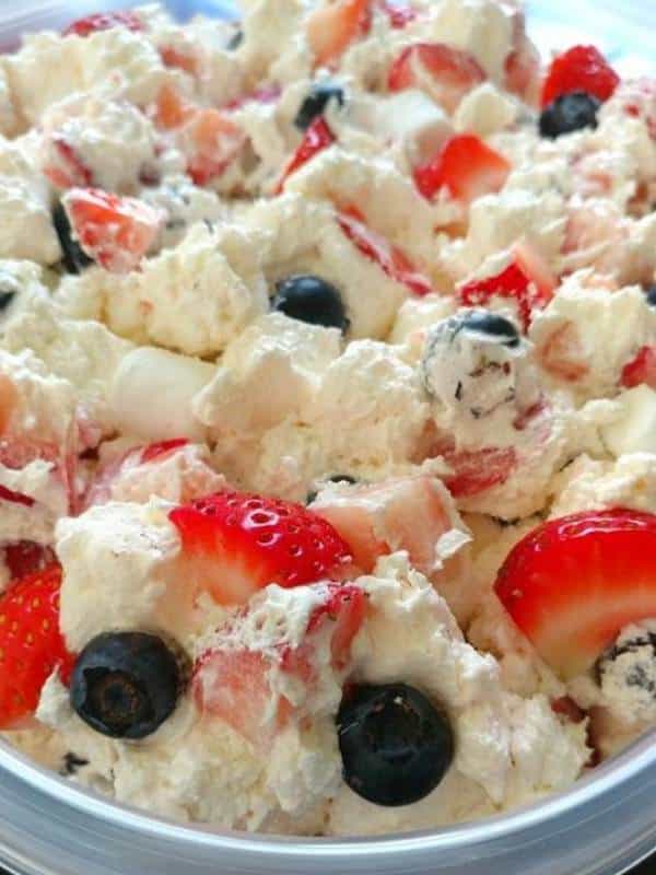 Red, White & Blue Cheesecake Salad