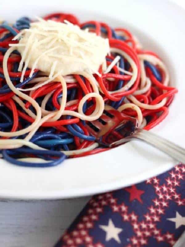 Red White and Blue Spaghetti