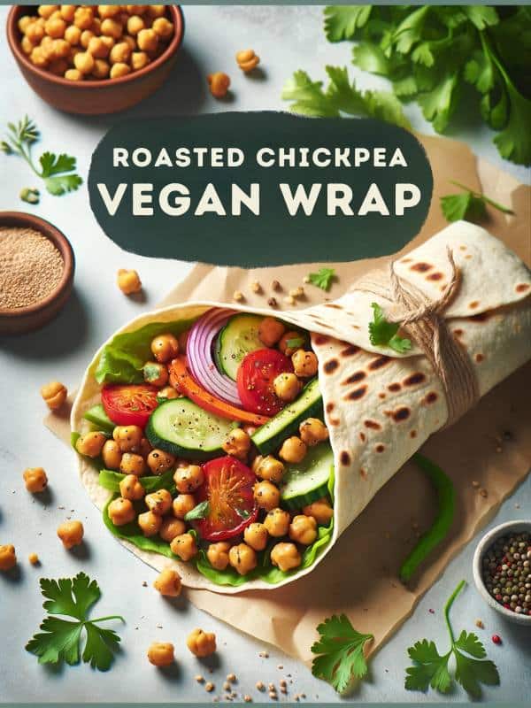 Roasted Chickpea Vegan Wrap