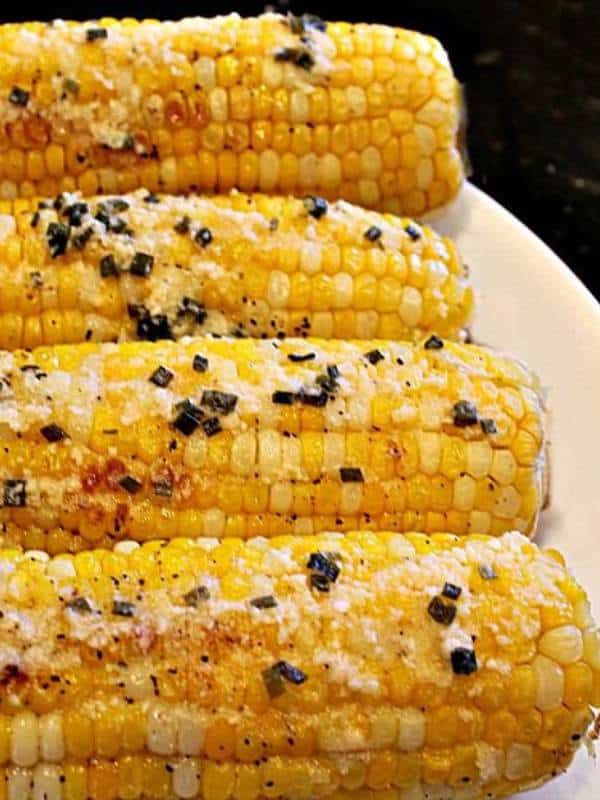 The Most Amazing Parmesan Chive Corn on the Cob