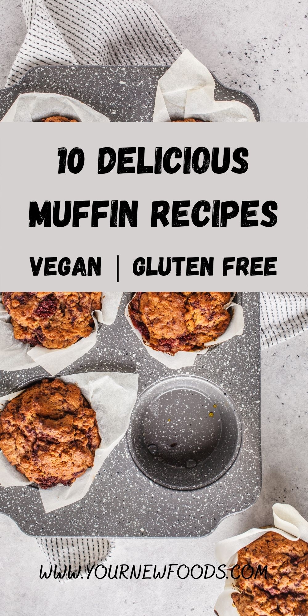 Gluten free and Vegan Muffins on a wooden board