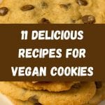 Delicious Recipes For Vegan Cookies with cookies stacked on top of each other on a white plate