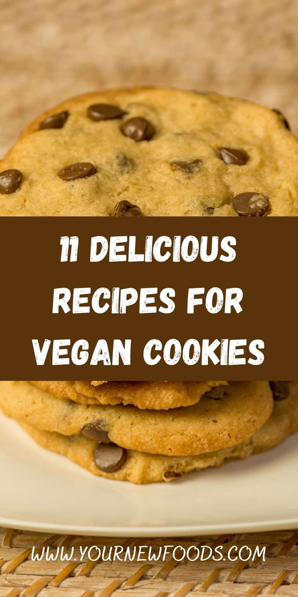 Delicious Recipes For Vegan Cookies with cookies stacked on top of each other on a white plate
