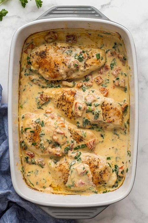 Italian Recipes With Chicken Baked Tuscan Chicken Breasts