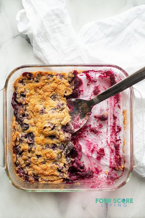 Low Carb Blueberry Dump Cake