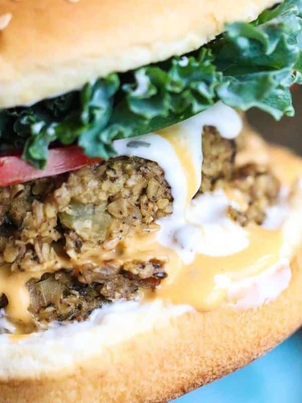 Smoky Mushroom Vegan Oat Burger