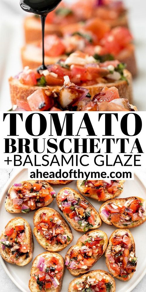 Tomato Bruschetta with Balsamic Glaze