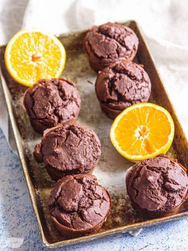 Vegan Chocolate Orange Chickpea Muffins