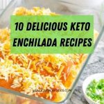 keto enchilada in a glass bowl with grated cheese on top