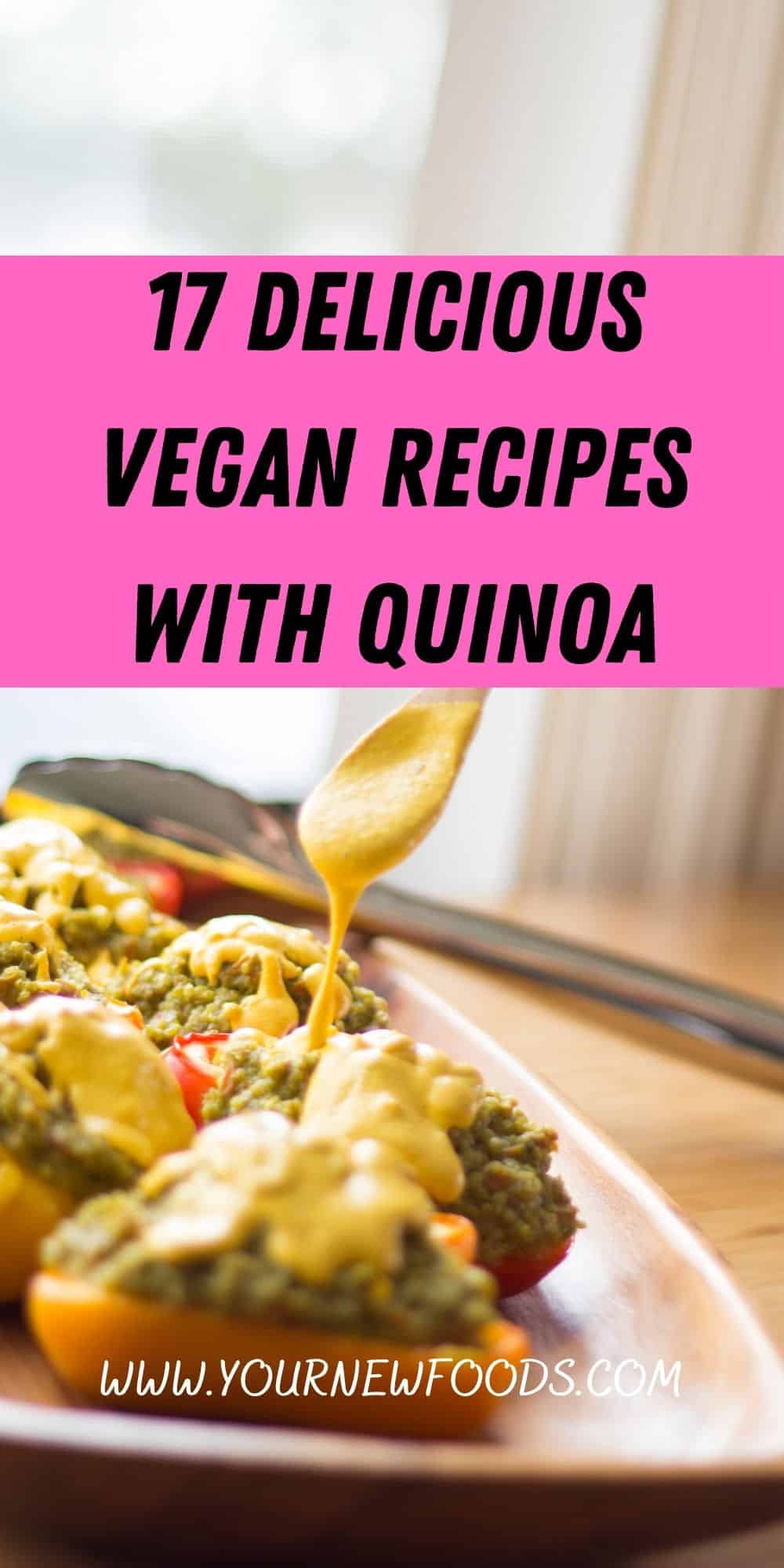 vegan Peppers stuffed with quinoa and pesto