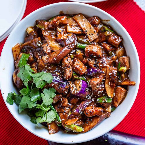 Dinner recipes for pork | Szechuan Pork and Chinese Eggplant Stir Fry