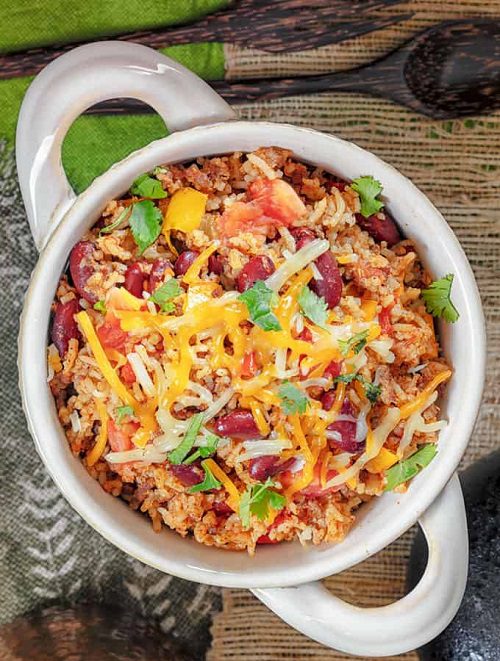 Instant Pot Mexican Ground Beef Casserole With Rice And Beans