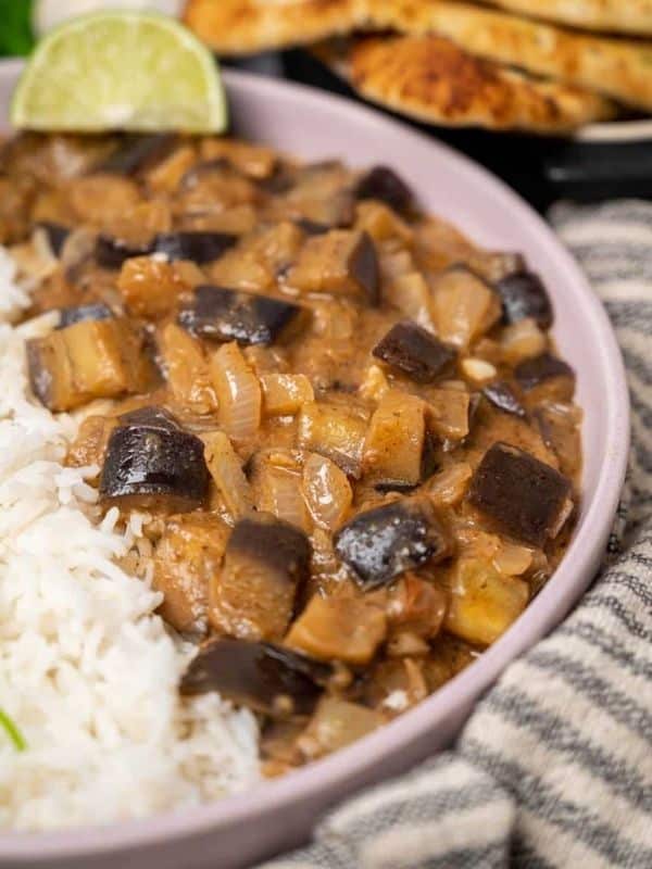 Aubergine Coconut Curry with Peanut Butter