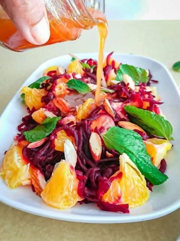 Beet and Mandarin Orange Salad with Mint
