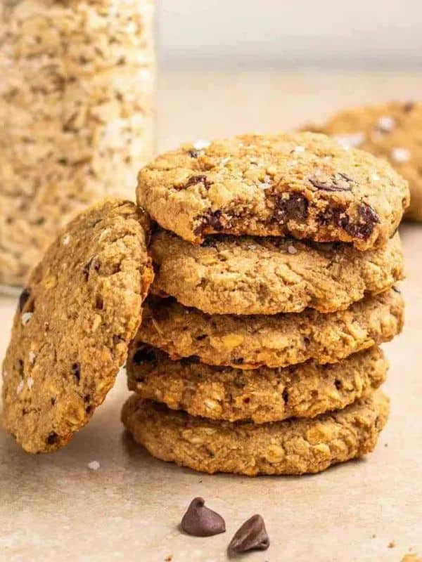 Thanksgiving Chewy Vegan Applesauce Chocolate Chips Oatmeal Cookies