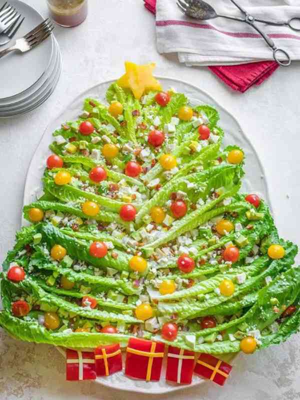 Chicken Cobb “Christmas Tree” Holiday Salad