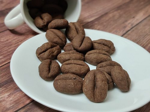 Coffee Cookies Shaped As Coffee Beans