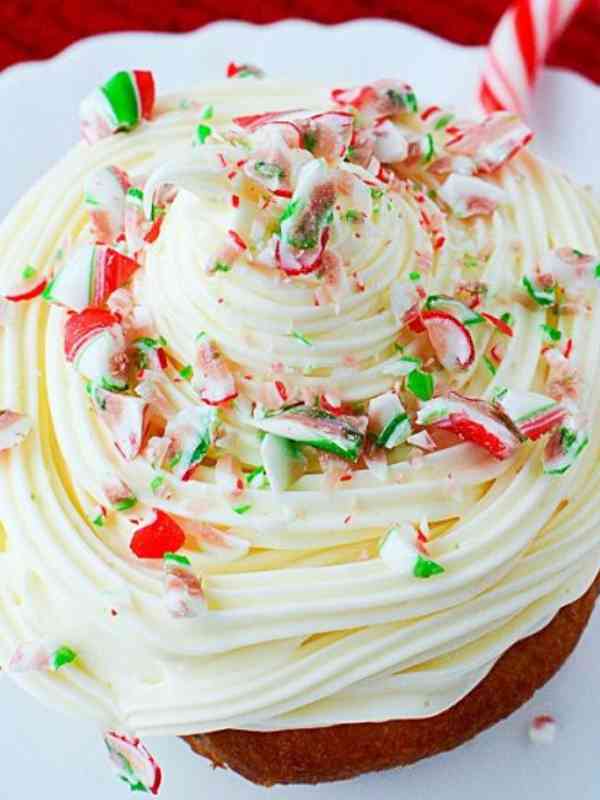 Cranberry Orange Cupcakes with Peppermint Frosting