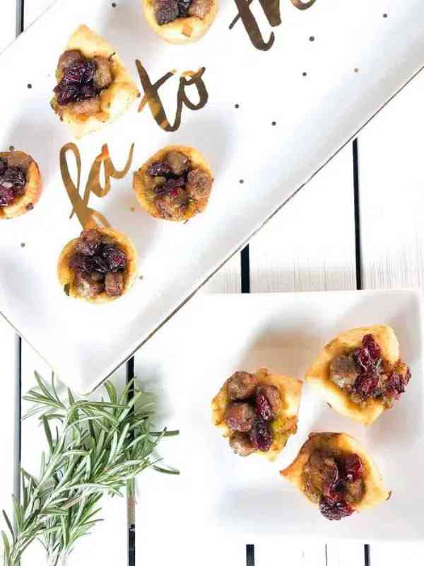 Holiday Stuffing Biscuit Cups (with Sausage)