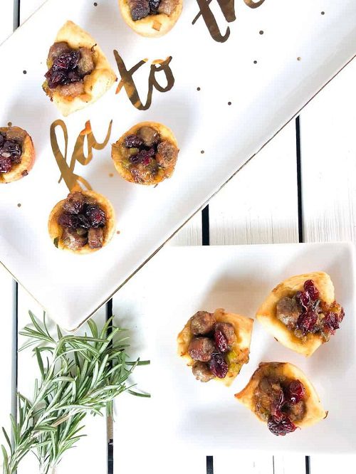 Holiday Stuffing Biscuit Cups (with Sausage)
