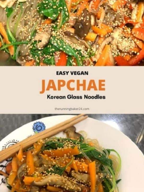 Vegan Japchae Korean Glass Noodles