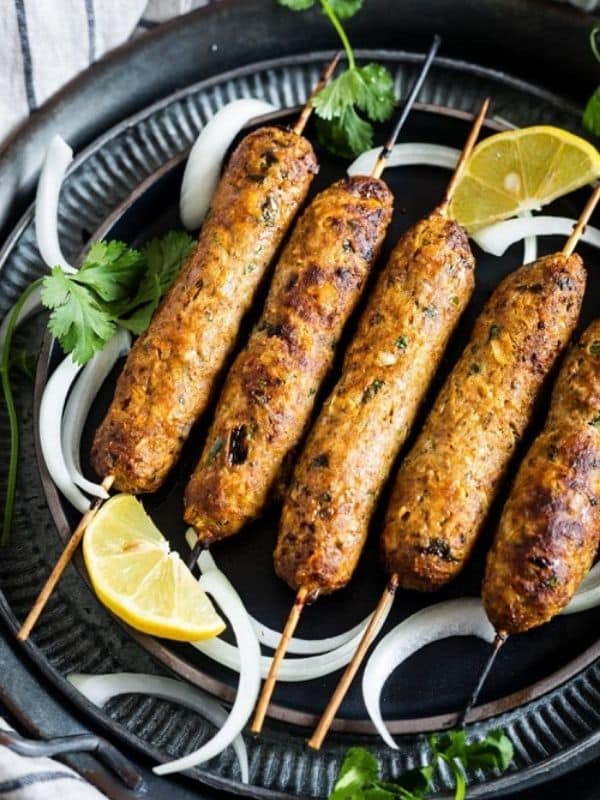 Chicken Seekh Kebab - Air Fryer - Oven Indian appetizer recipes