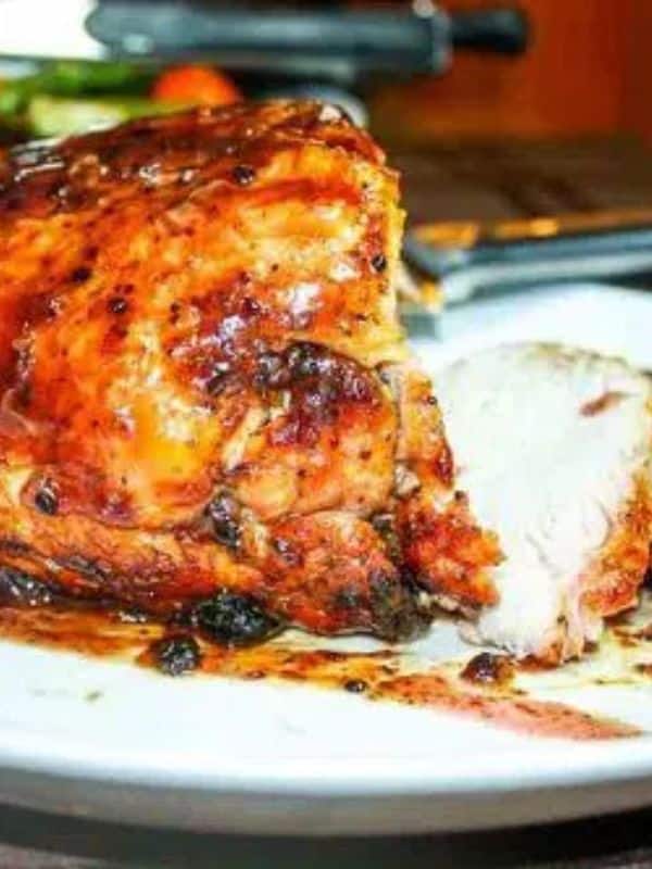 Keto Thanksgiving Dinner Cranberry Glazed BBQ Turkey Breast