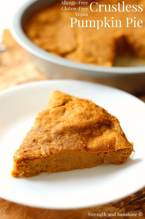 Gluten-Free Crustless Pumpkin Pie (Vegan, Allergy-Free, Paleo)